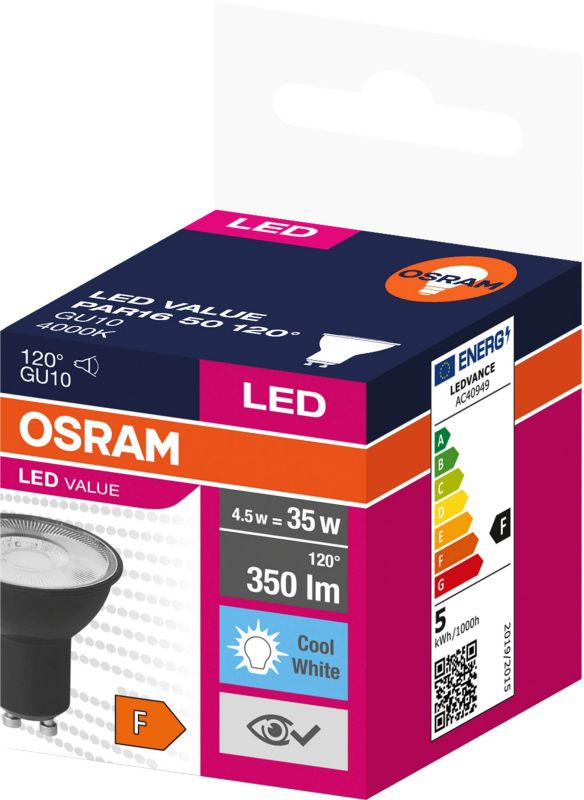 Żarówka LED Osram GU10 350 lm 4000 K 120° czarna
