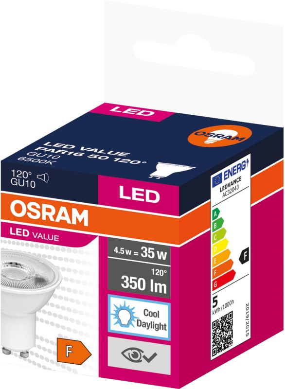 Żarówka LED Osram GU10 350 lm 6500 K 120°
