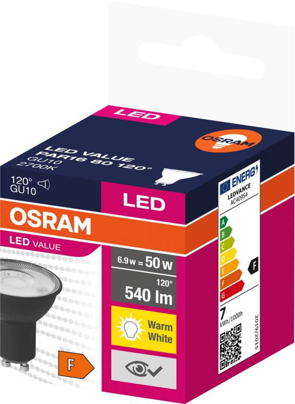 Żarówka LED Osram GU10 540 lm 2700 K 120° czarna