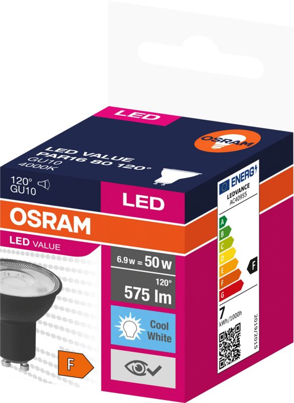 Żarówka LED Osram GU10 575 lm 4000 K 120° czarna