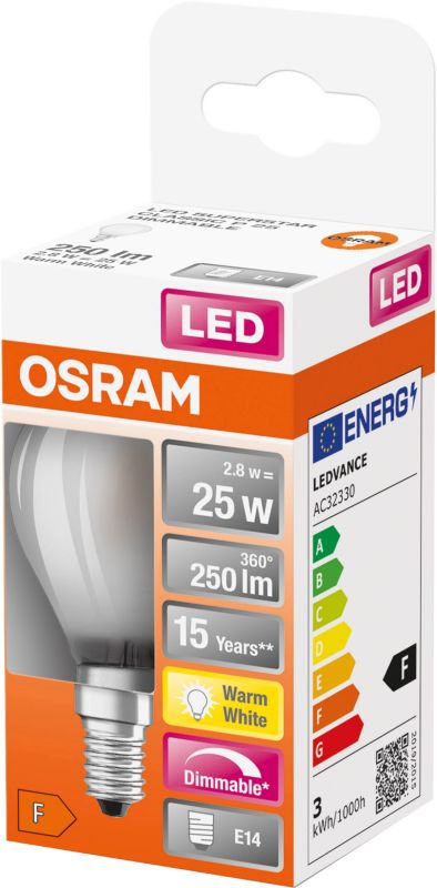 Żarówka LED Osram P25 E14 250 lm 2700 K filamentowa DIM