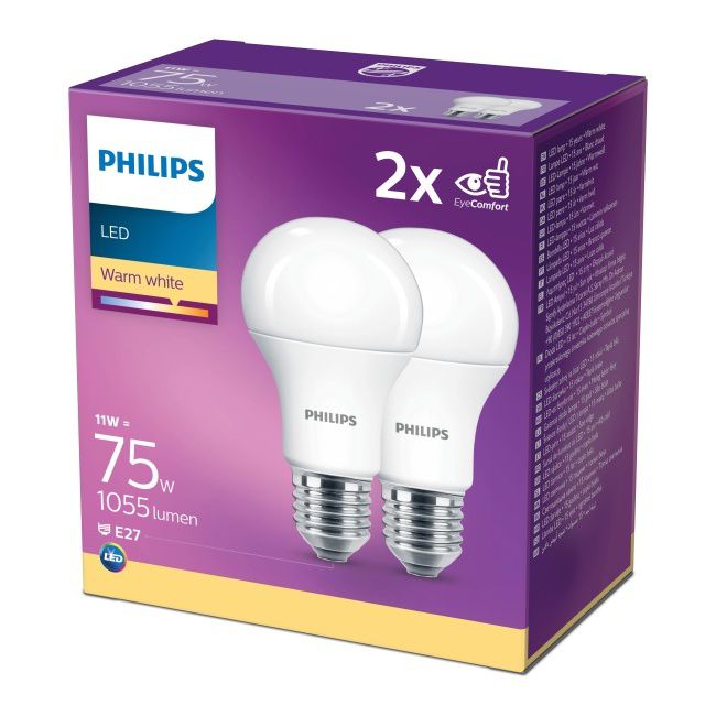 Żarówka LED Philips A60 E27 1055 lm 2700 K 2 szt.