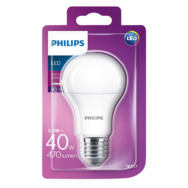 Żarówka LED Philips A60 E27 5,5 W  470 lm mleczna barwa ciepła
