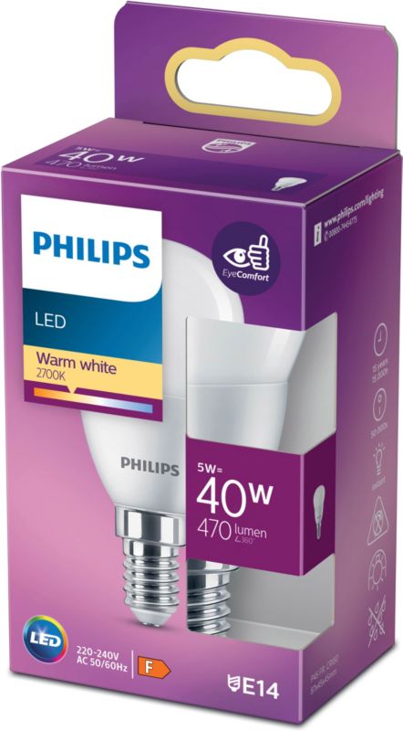 Żarówka LED Philips P45 E14 470 lm 2700 K