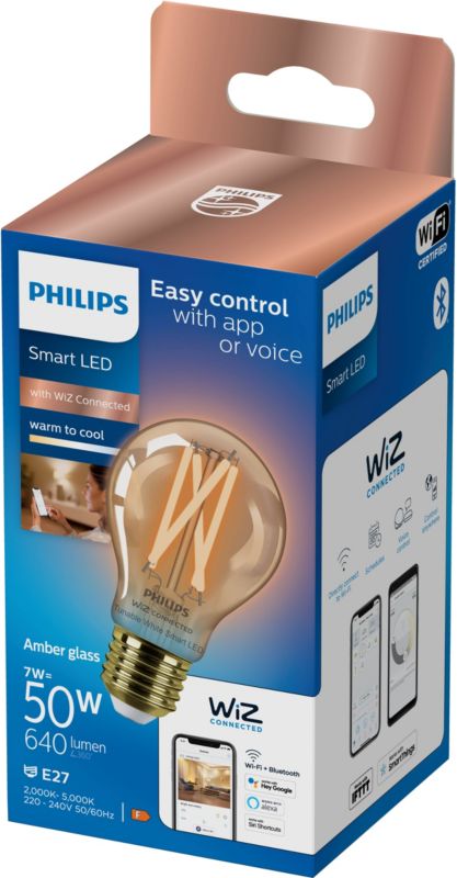 Żarówka LED Smart Philips A60 E27 2000/5000 K amber