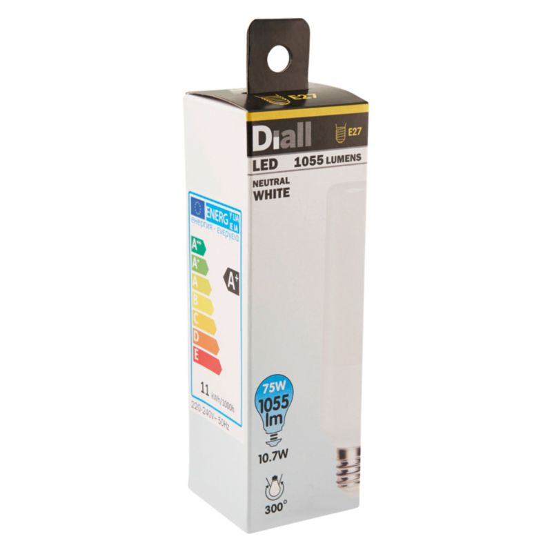 Żarówka LED stick Diall E27 10,7 W 1055 lm mleczna barwa neutralna