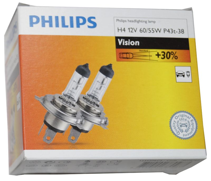 Żarówka Philips H4 60/55 W P43 Vision C2 PH 2 szt.