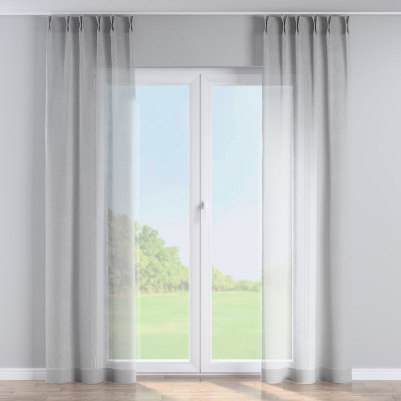 Zasłona na haczykach flex podwójnych Dekoria 130x245 cm gołębi szary 1 szt.