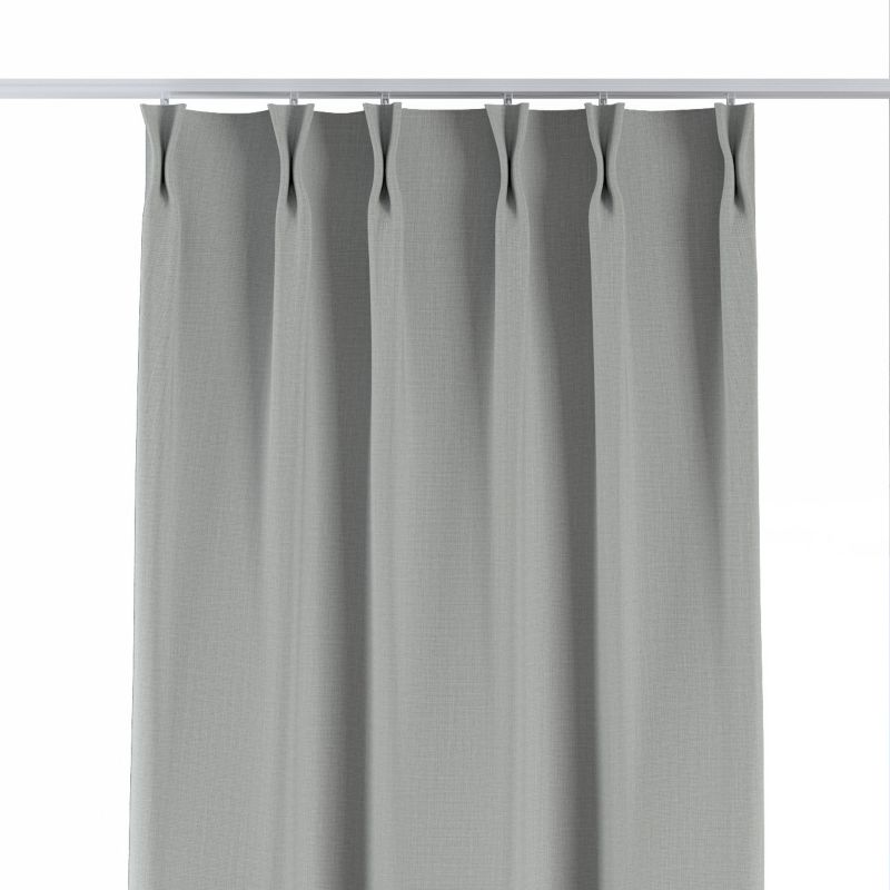 Zasłona na haczykach flex podwójnych Dekoria 130x245 cm szary strukturalny 1 szt.