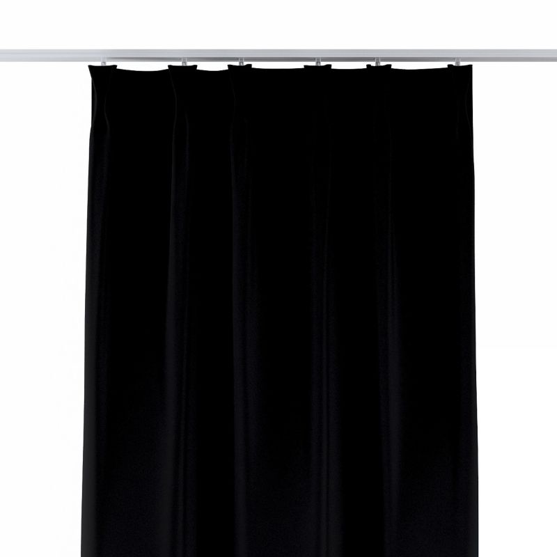 Zasłona na haczykach flex podwójnych Dekoria 130x260 cm czarny 1 szt.