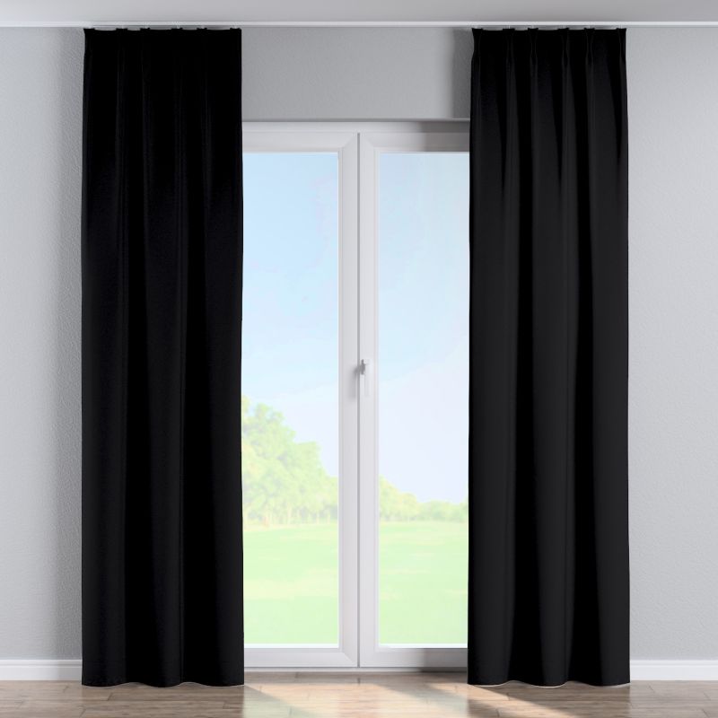 Zasłona na haczykach flex podwójnych Dekoria 130x260 cm czarny 1 szt.
