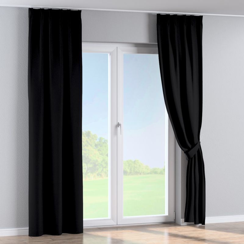 Zasłona na haczykach flex podwójnych Dekoria 130x260 cm czarny 1 szt.