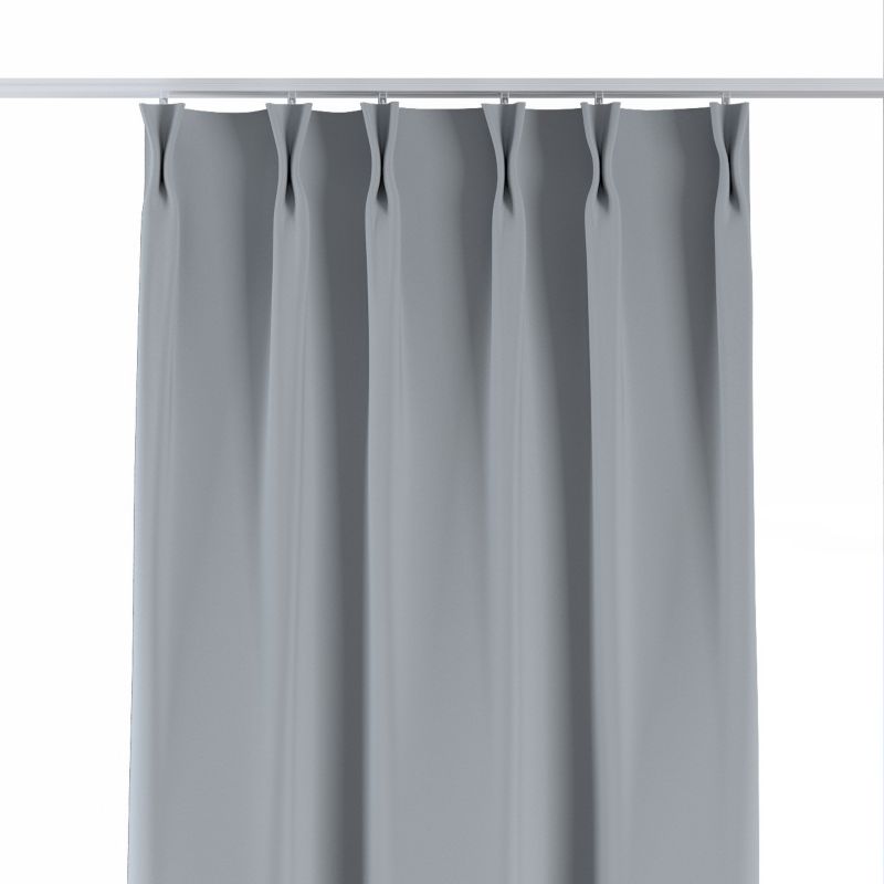 Zasłona na haczykach flex podwójnych Dekoria 130x260 cm jasny szary 1 szt.