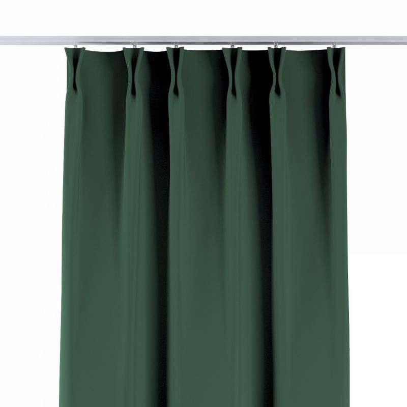 Zasłona na haczykach flex podwójnych Dekoria 140x260 cm Blackout 145 cm butelkowa zieleń 1 szt.