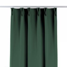 Zasłona na haczykach flex podwójnych Dekoria 140x260 cm Blackout 145 cm butelkowa zieleń 1 szt.