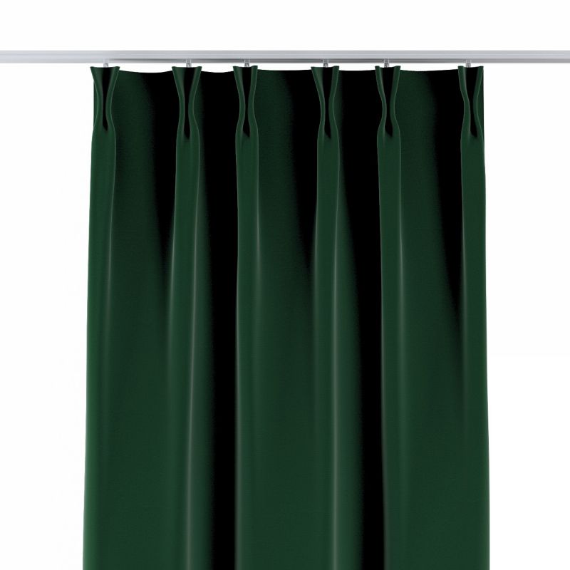 Zasłona na haczykach flex podwójnych Dekoria 140x260 cm butelkowa zieleń 1 szt.