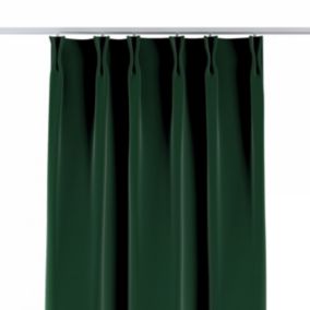 Zasłona na haczykach flex podwójnych Dekoria 140x260 cm butelkowa zieleń 1 szt.