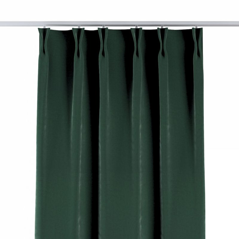 Zasłona na haczykach flex podwójnych Dekoria 140x260 cm ciemny zielony 1 szt.