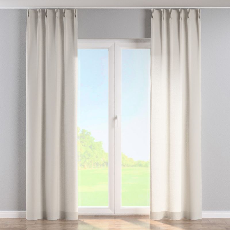 Zasłona na haczykach flex podwójnych Dekoria 140x260 cm ciepły biały 1 szt.
