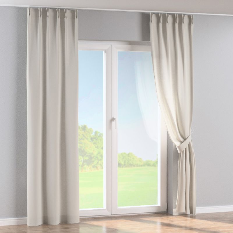 Zasłona na haczykach flex podwójnych Dekoria 140x260 cm ciepły biały 1 szt.