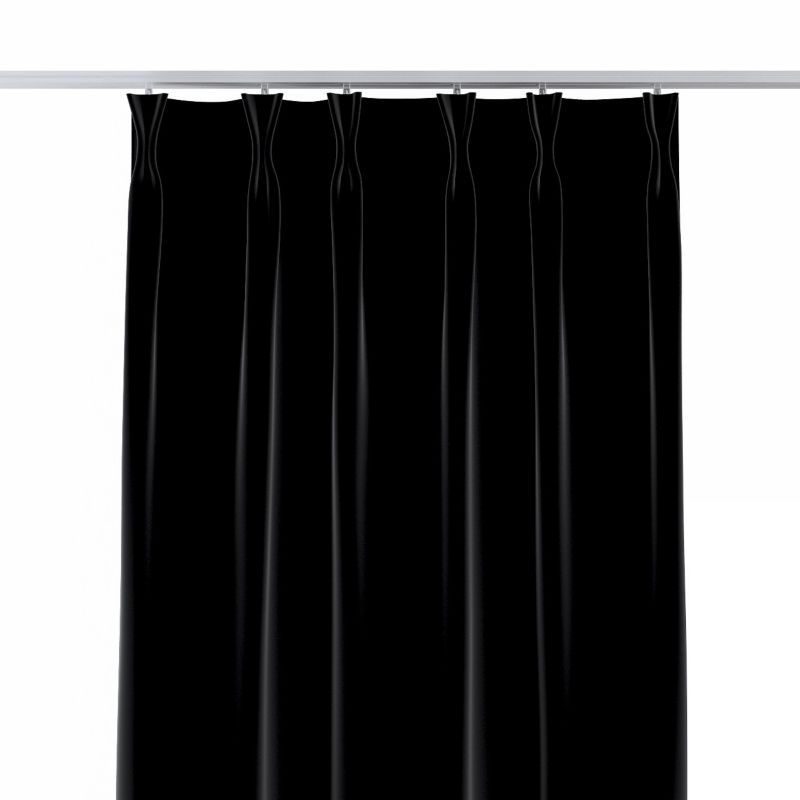 Zasłona na haczykach flex podwójnych Dekoria 140x260 cm głęboka czerń 1 szt.
