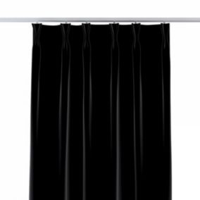 Zasłona na haczykach flex podwójnych Dekoria 140x260 cm głęboka czerń 1 szt.