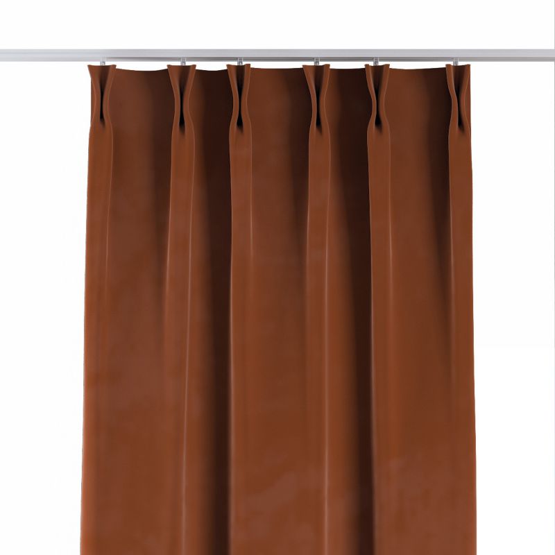 Zasłona na haczykach flex podwójnych Dekoria 140x260 cm karmelowy 1 szt.