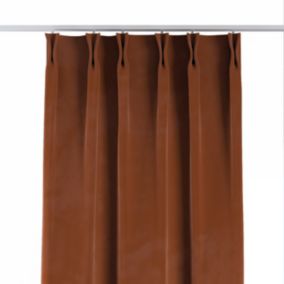 Zasłona na haczykach flex podwójnych Dekoria 140x260 cm karmelowy 1 szt.