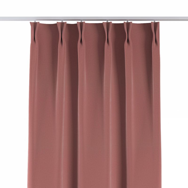 Zasłona na haczykach flex podwójnych Dekoria 140x260 cm koralowy róż 1 szt.