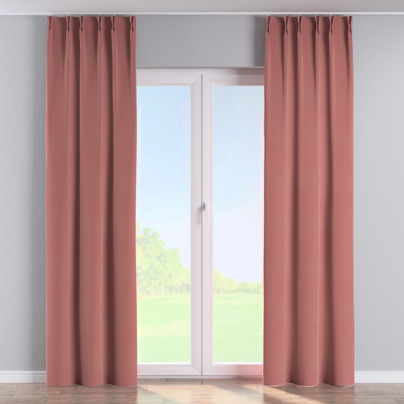Zasłona na haczykach flex podwójnych Dekoria 140x260 cm koralowy róż 1 szt.