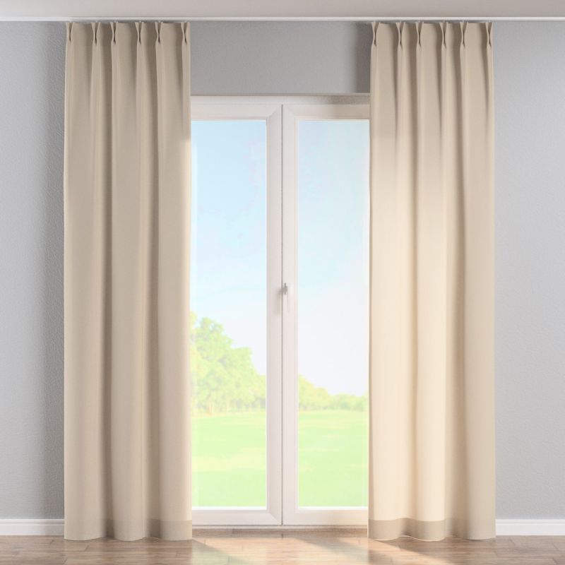 Zasłona na haczykach flex podwójnych Dekoria 140x260 cm naturalny len 1 szt.