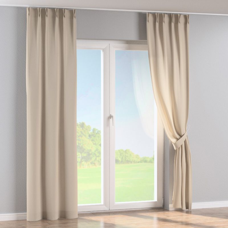 Zasłona na haczykach flex podwójnych Dekoria 140x260 cm naturalny len 1 szt.