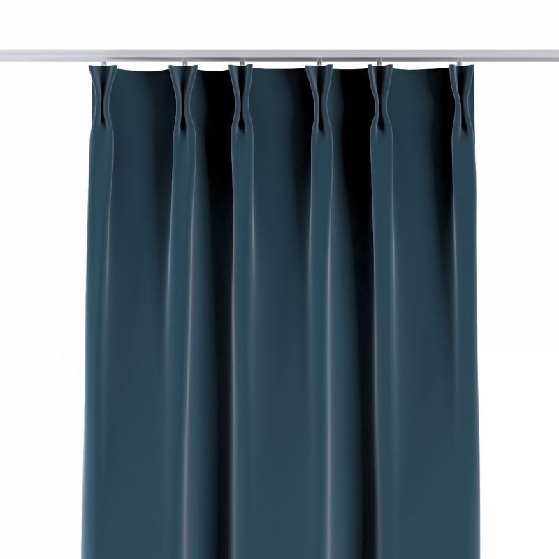 Zasłona na haczykach flex podwójnych Dekoria 140x260 cm pruski błękit 1 szt.
