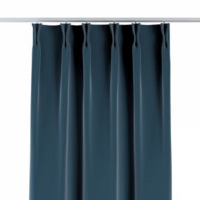 Zasłona na haczykach flex podwójnych Dekoria 140x260 cm pruski błękit 1 szt.