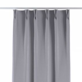 Zasłona na haczykach flex podwójnych Dekoria 140x260 cm srebrzysty szary 1 szt.