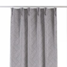 Zasłona na haczykach flex podwójnych Dekoria 140x260 cm szare wzory geometryczne 1 szt.