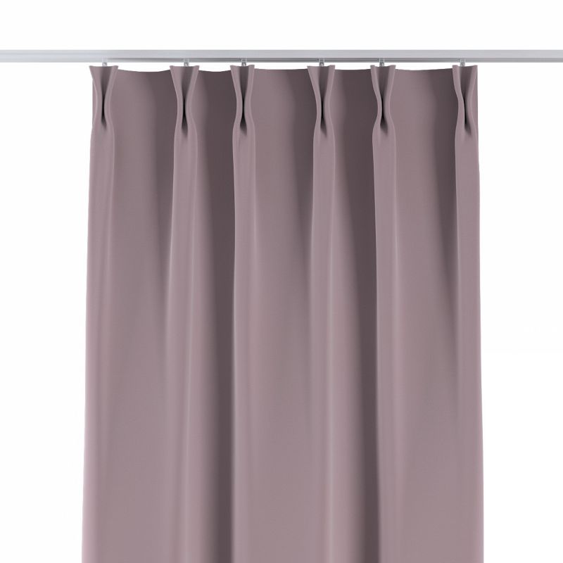 Zasłona na haczykach flex podwójnych Dekoria 140x260 cm zgaszony róż 1 szt.