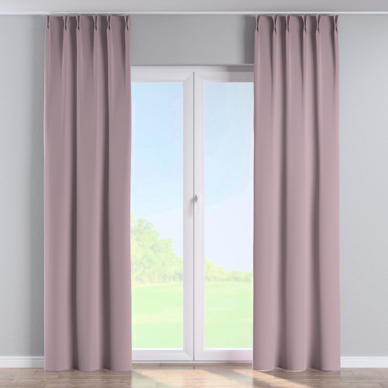 Zasłona na haczykach flex podwójnych Dekoria 140x260 cm zgaszony róż 1 szt.
