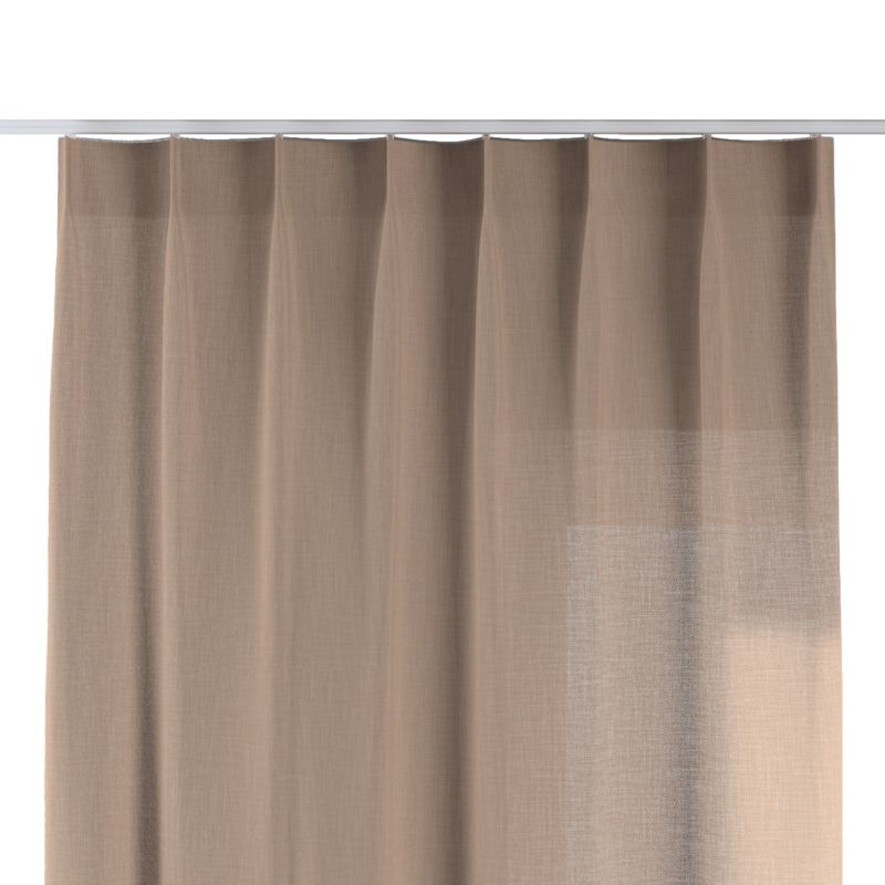 Zasłona na haczykach flex pojedynczych Dekoria 130x245 cm herbaciany 1 szt.