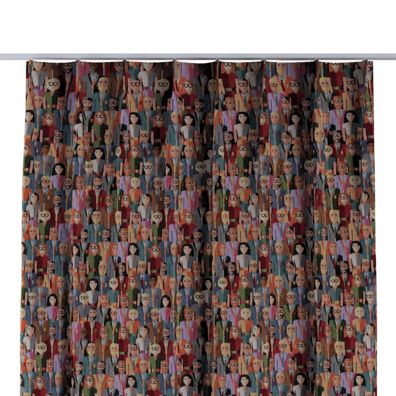 Zasłona na haczykach flex pojedynczych Dekoria 130x245 cm kolorowe ludzkie postacie 1 szt.