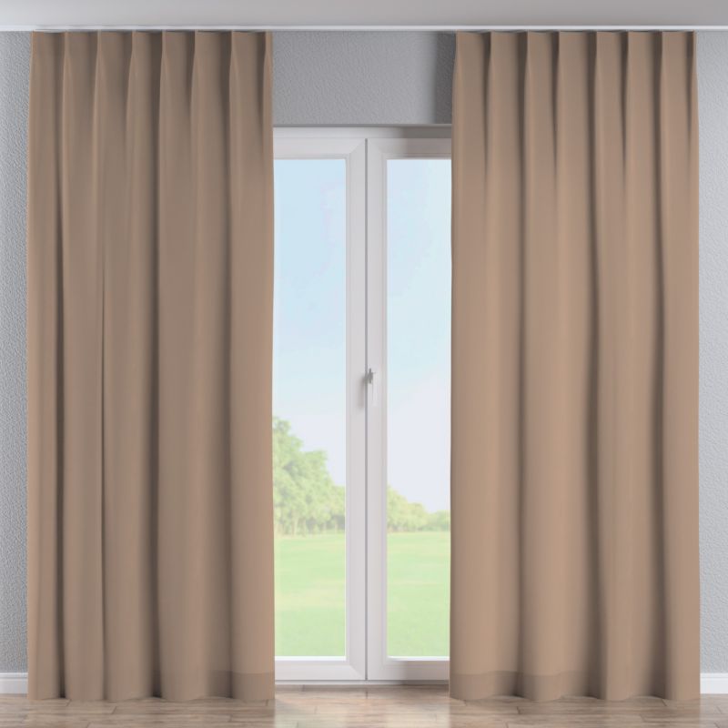 Zasłona na haczykach flex pojedynczych Dekoria 130x245 cm mocca 1 szt.