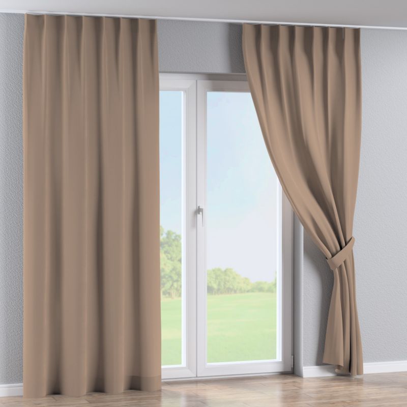 Zasłona na haczykach flex pojedynczych Dekoria 130x245 cm mocca 1 szt.