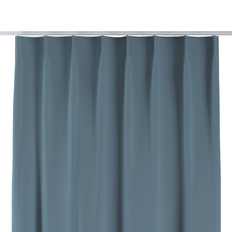 Zasłona na haczykach flex pojedynczych Dekoria 130x245 cm morski niebieski 1 szt.