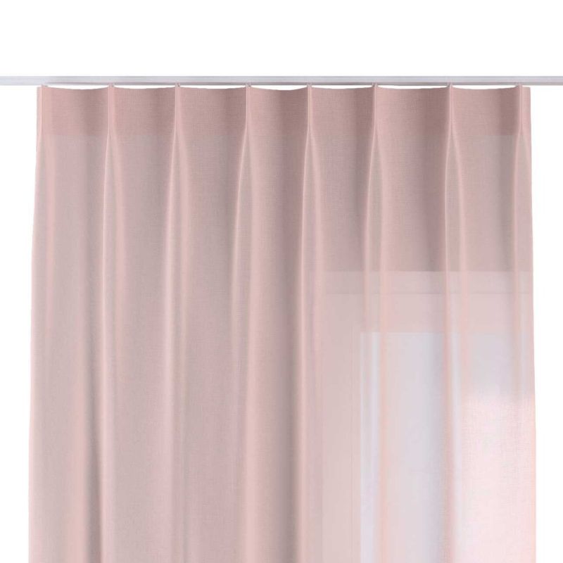Zasłona na haczykach flex pojedynczych Dekoria 130x245 cm prześwitujący jasny róż 1 szt.