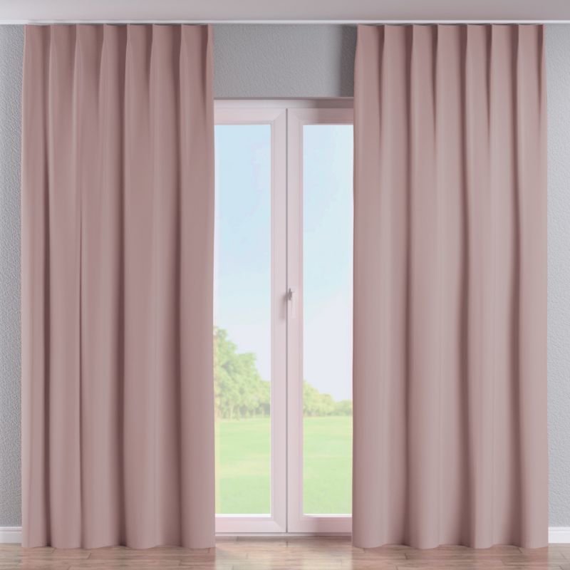 Zasłona na haczykach flex pojedynczych Dekoria 130x245 cm pudrowy róż 1 szt.