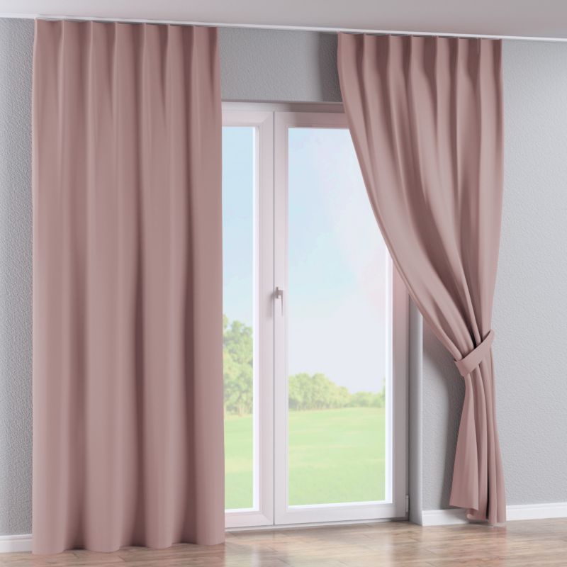Zasłona na haczykach flex pojedynczych Dekoria 130x245 cm pudrowy róż 1 szt.