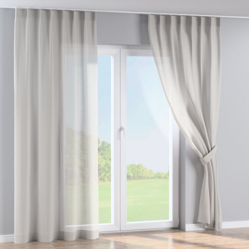 Zasłona na haczykach flex pojedynczych Dekoria 130x260 cm biały 1 szt.