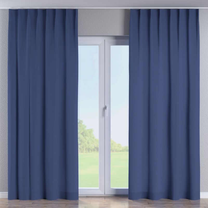 Zasłona na haczykach flex pojedynczych Dekoria 130x260 cm granatowy 1 szt.