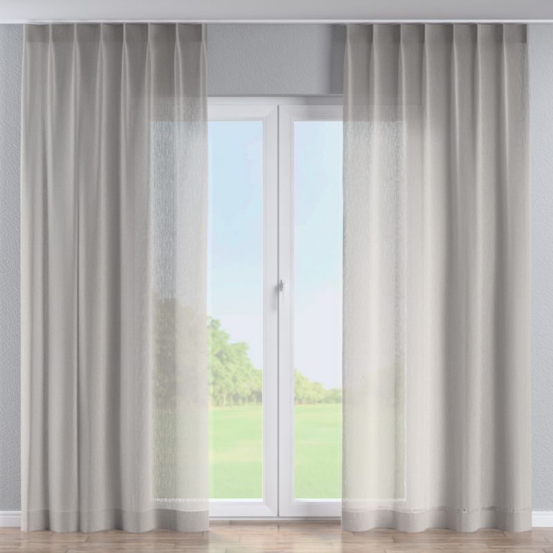Zasłona na haczykach flex pojedynczych Dekoria 130x260 cm jasno beżowy 1 szt.