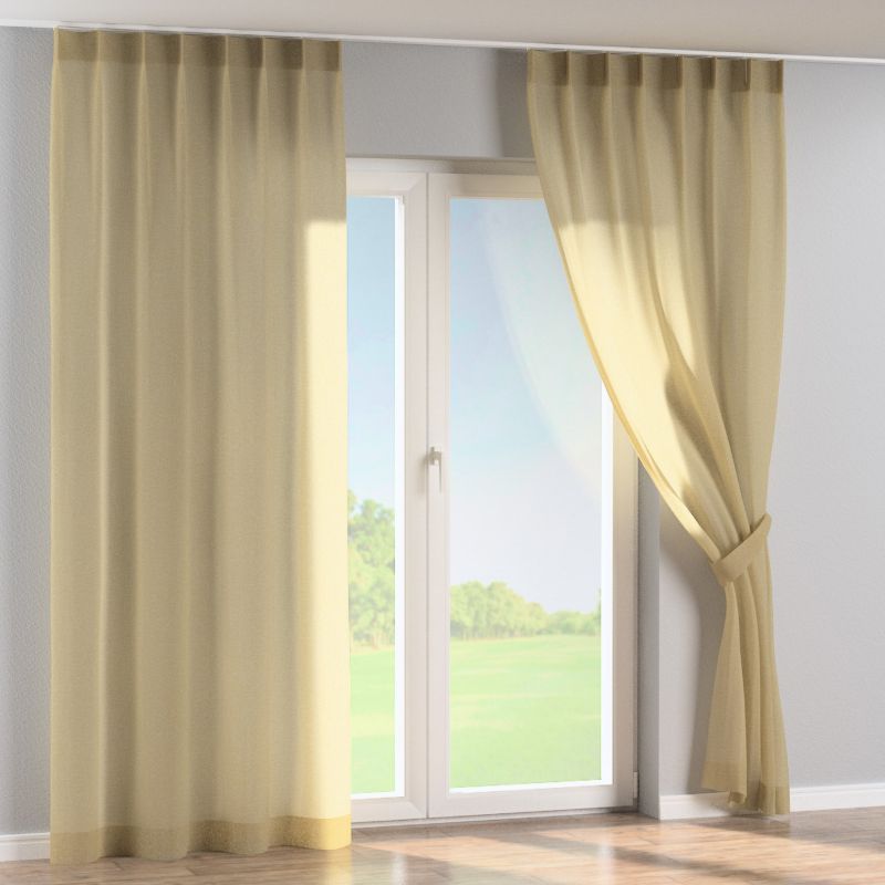 Zasłona na haczykach flex pojedynczych Dekoria 130x260 cm jasny beż 1 szt.